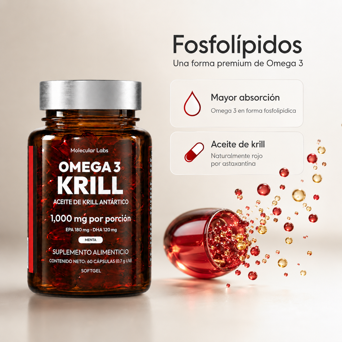 Omega 3 Krill Antártico Molecular