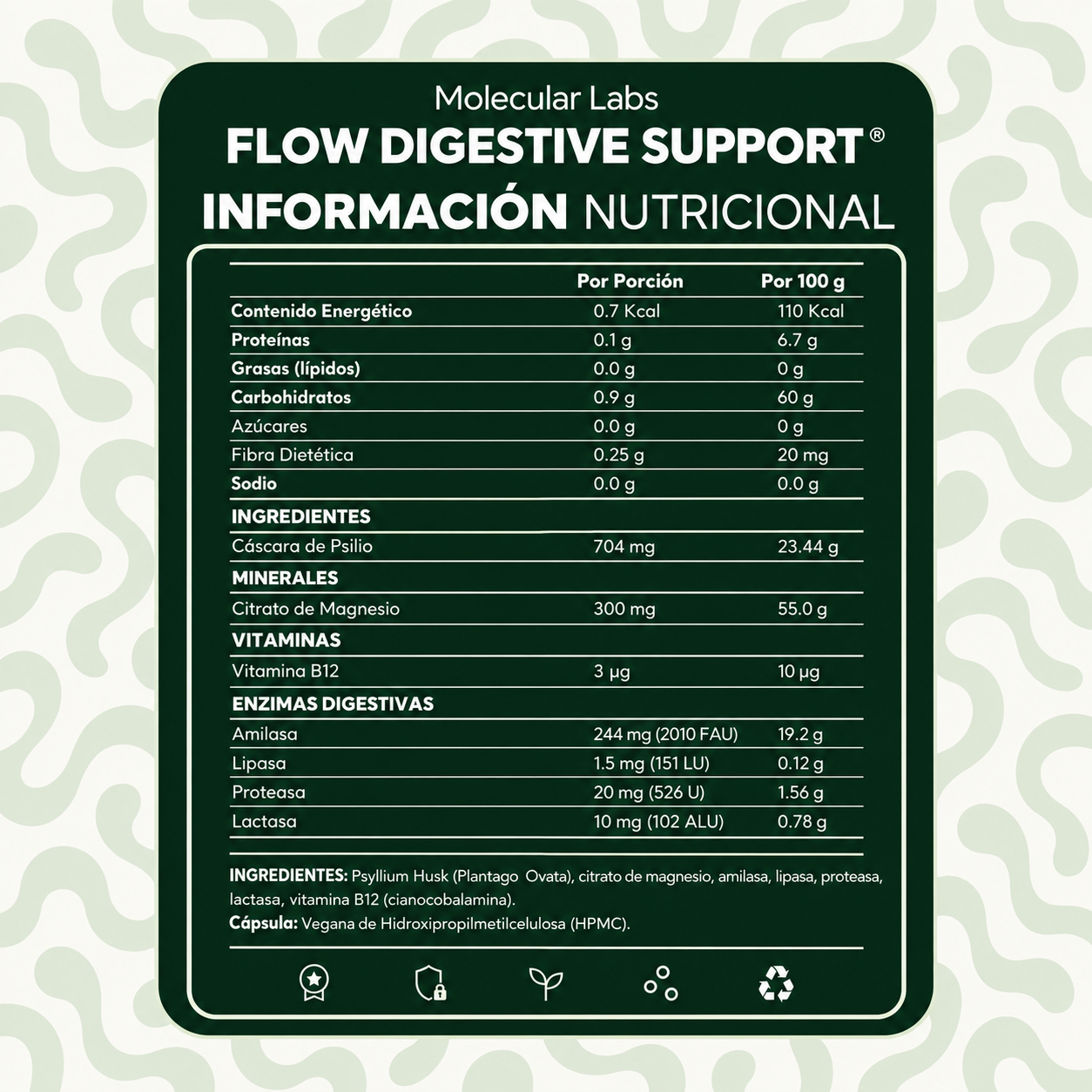 Flow Digestive Support - 3 Frascos