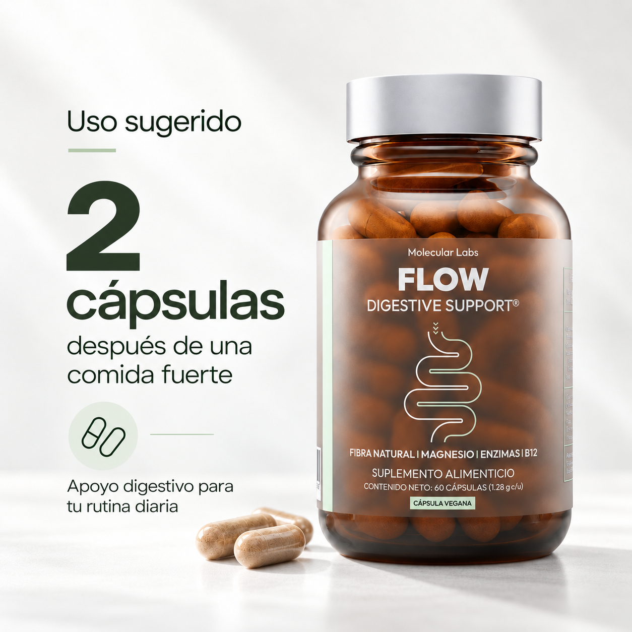 Flow Digestive Support - 3 Frascos