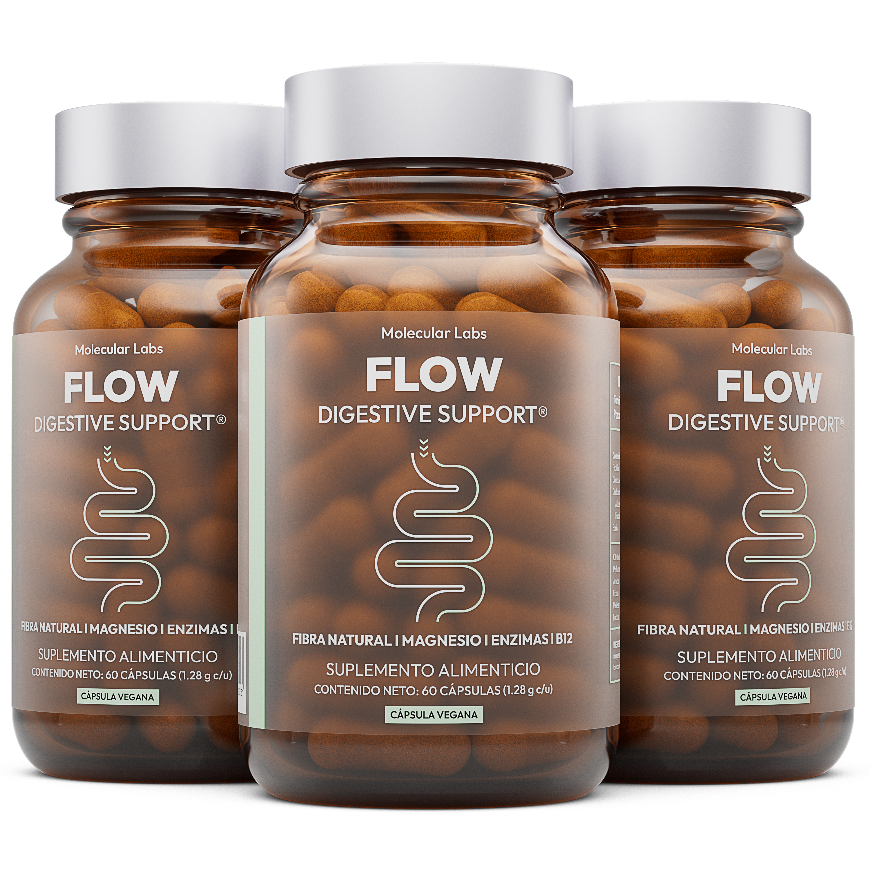 Flow Digestive Support - 3 Frascos