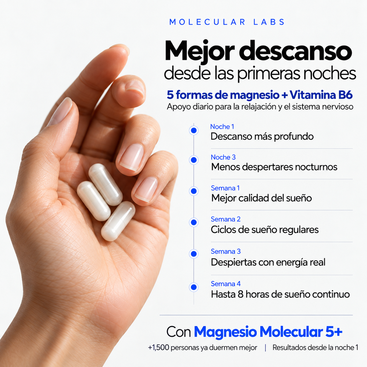 Magnesio Molecular 5+ - 5 Frascos