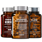 Pack Fundamentos: Magnesio Molecular 5+ + Omega 3 Krill Antártico + Flow Digestive Support