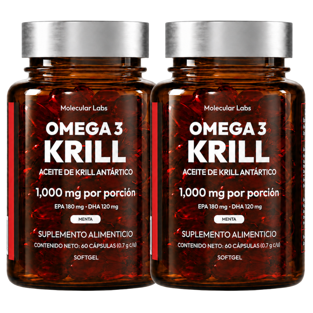 Omega 3 Krill Antártico Molecular - 2 Frascos