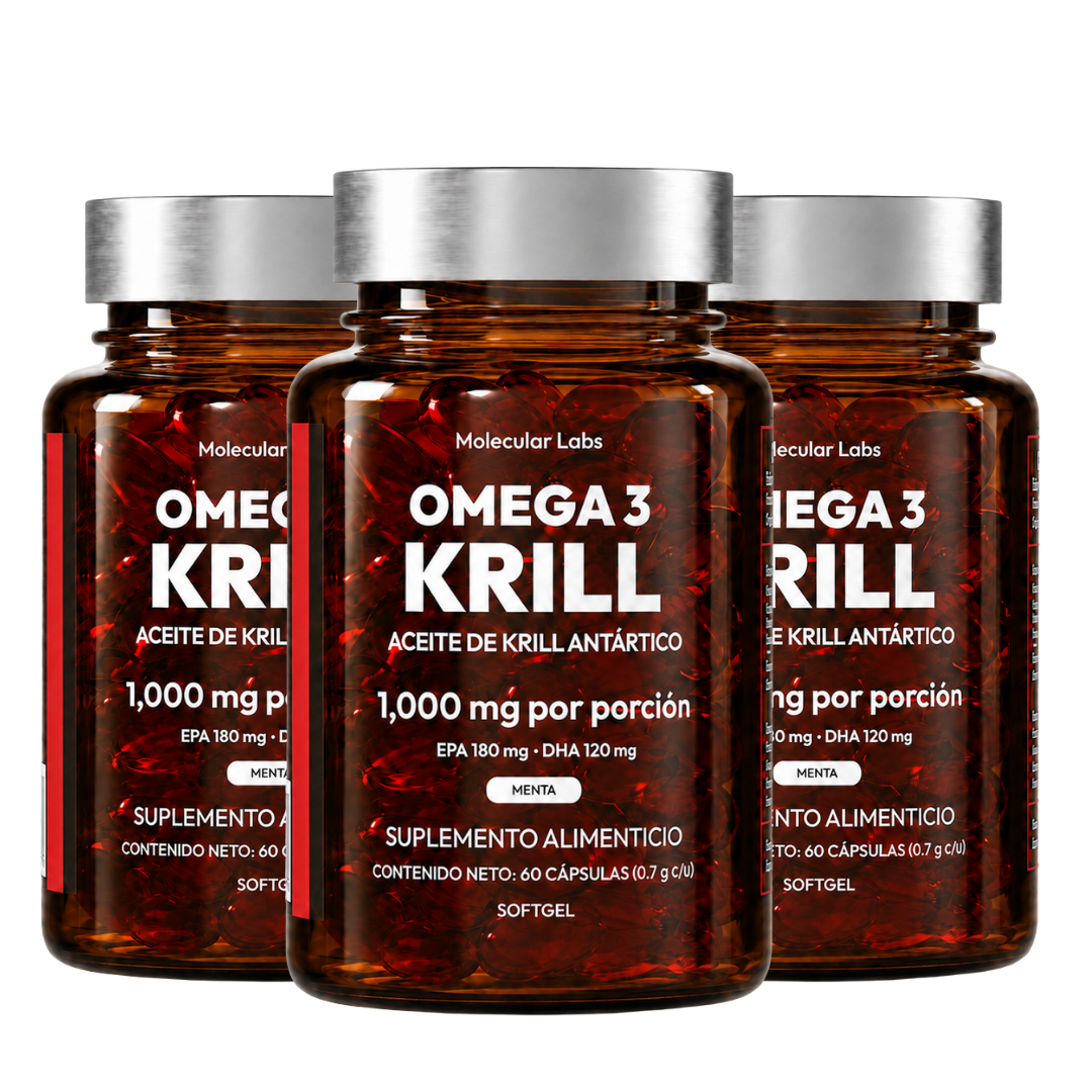 Omega 3 Krill Antártico Molecular - 3 Frascos
