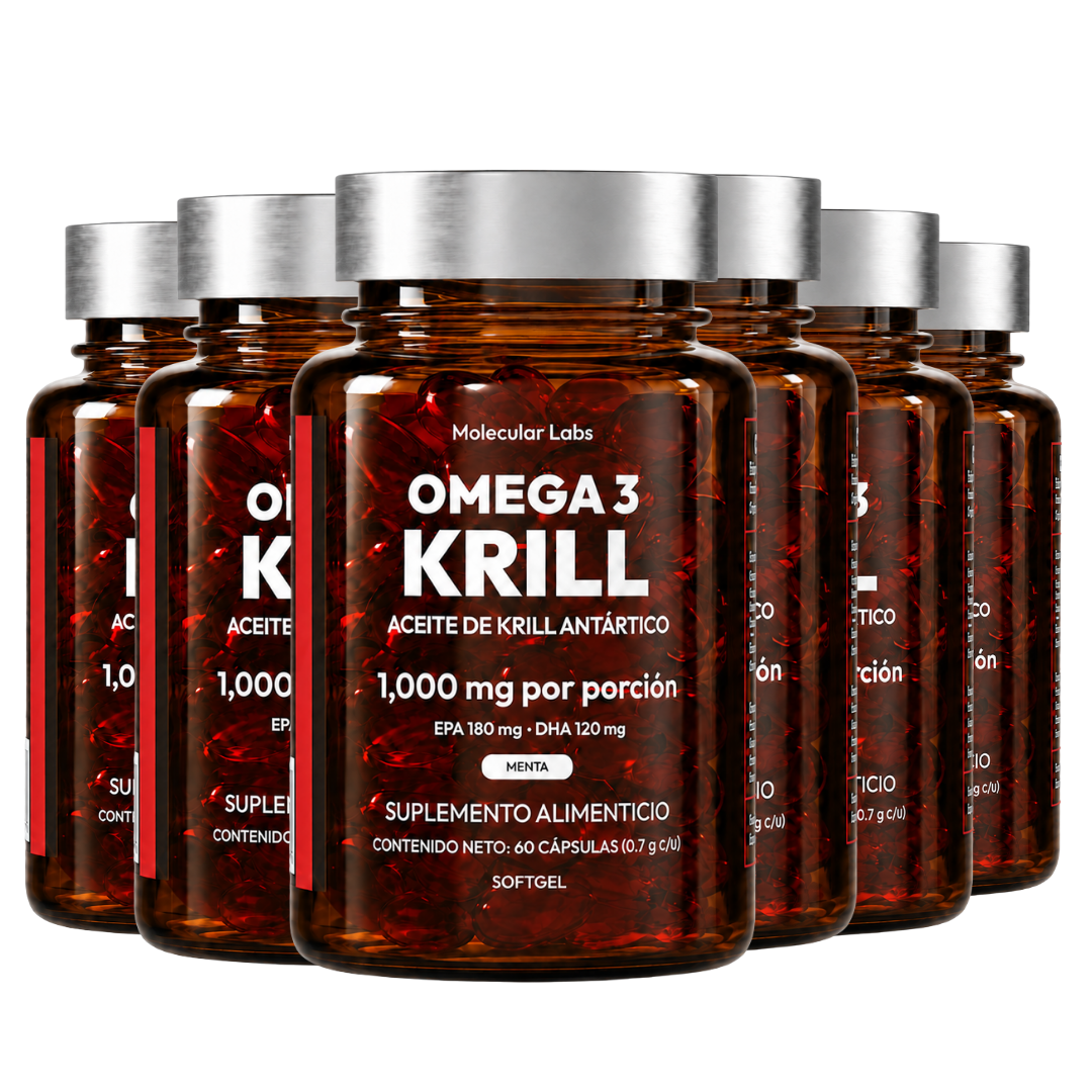 Omega 3 Krill Antártico Molecular - 6 Frascos