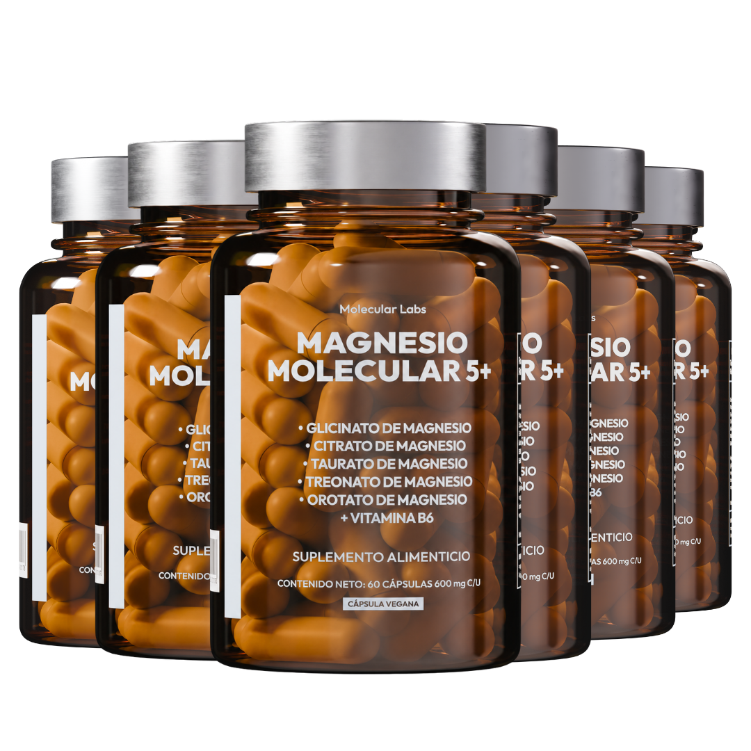 Magnesio Molecular 5+ - 6 Frascos